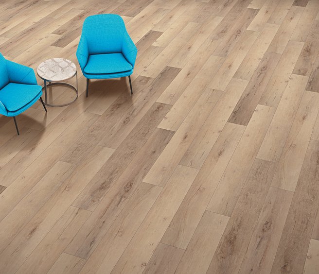 USFloors Coretec Pro Plus XL Enhanced: Madrid Oak Engineered Luxury Vinyl Plank with Cork Comfort VV491-02950 Room Scene