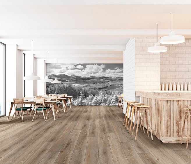 USFloors Coretec Pro Plus XL Enhanced: Suva Oak Engineered Luxury Vinyl Plank with Cork Comfort VV491-02957 Room Scene