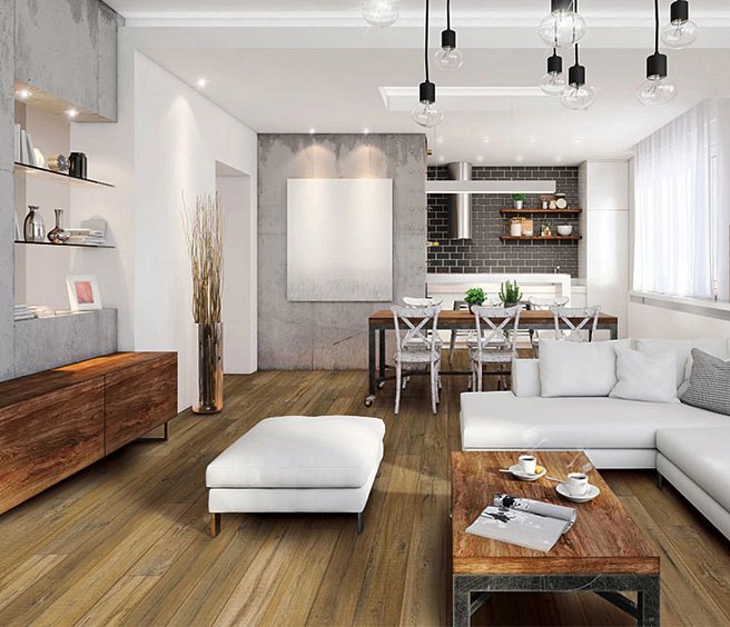 USFloors Coretec Plus Premium: Reserve Oak Engineered Luxury Vinyl Plank VV458-02701 Room Scene