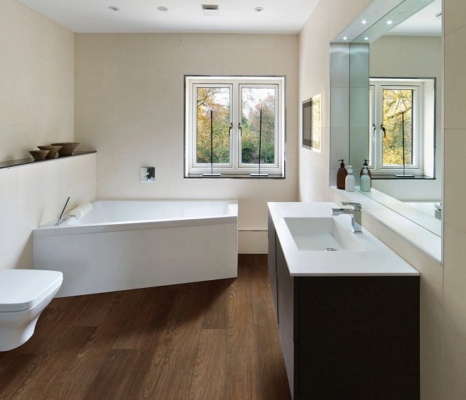 USFloors Coretec Plus Premium: Hempstead Walnut Engineered Luxury Vinyl Plank VV458-02708 Room Scene