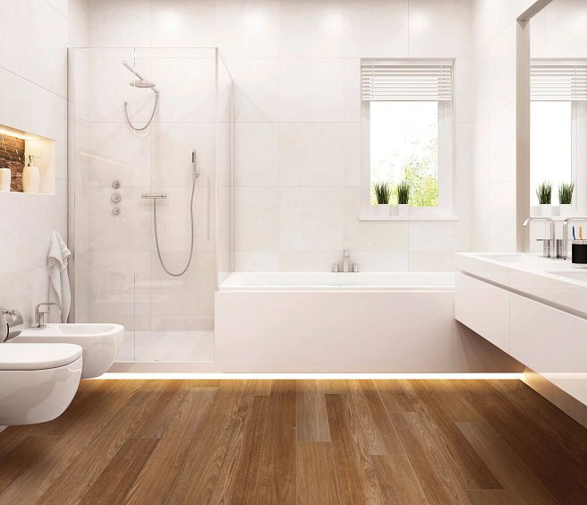 USFloors Coretec Plus Premium: Ralston Walnut Engineered Luxury Vinyl Plank VV458-02710 Room Scene