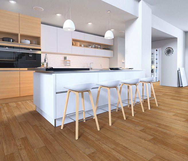 USFloors Coretec Plus Premium: Penmore Walnut Engineered Luxury Vinyl Plank VV458-02711 Room Scene