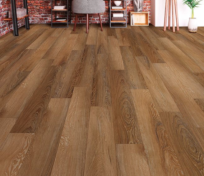 USFloors Coretec One Plus: Irvine Chestnut Engineered Luxury Vinyl Plank VV585-50010 Room Scene