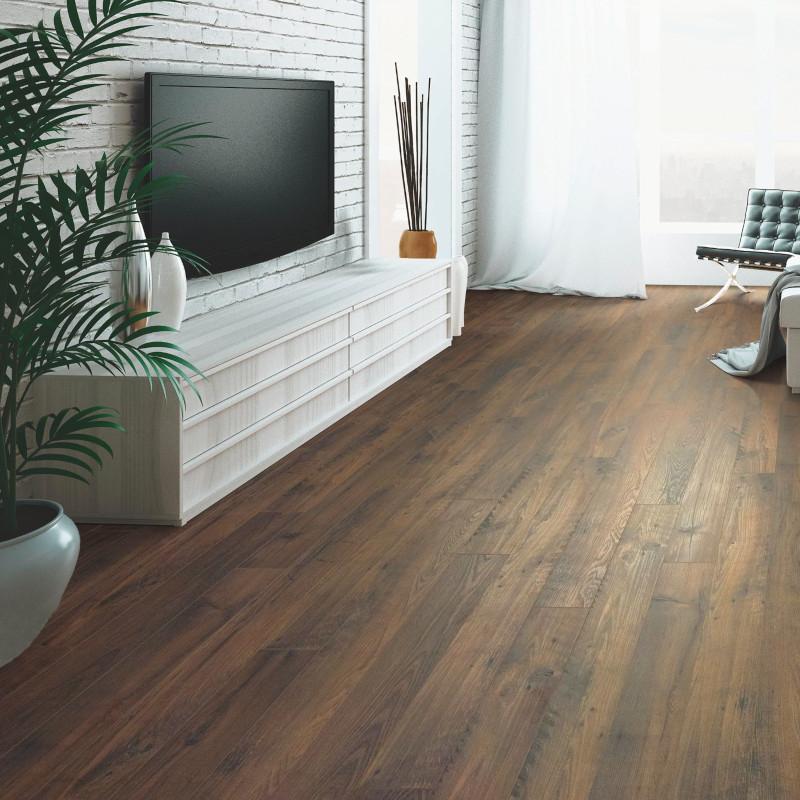 Mohawk Revwood: Kingmire Brownstone Chestnut 8mm Laminate CDL89-07 Room Scene