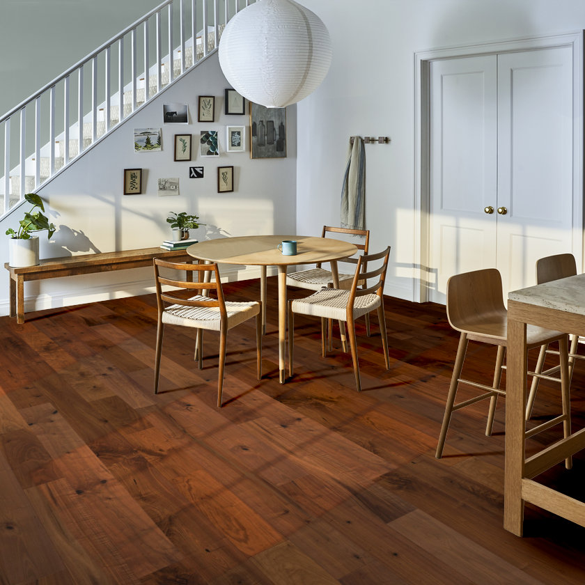 Anderson Tuftex Hardwood Revival Walnut: Rye 5/8" x 7.5" Engineered Hardwood AA832-17043 Room Scene