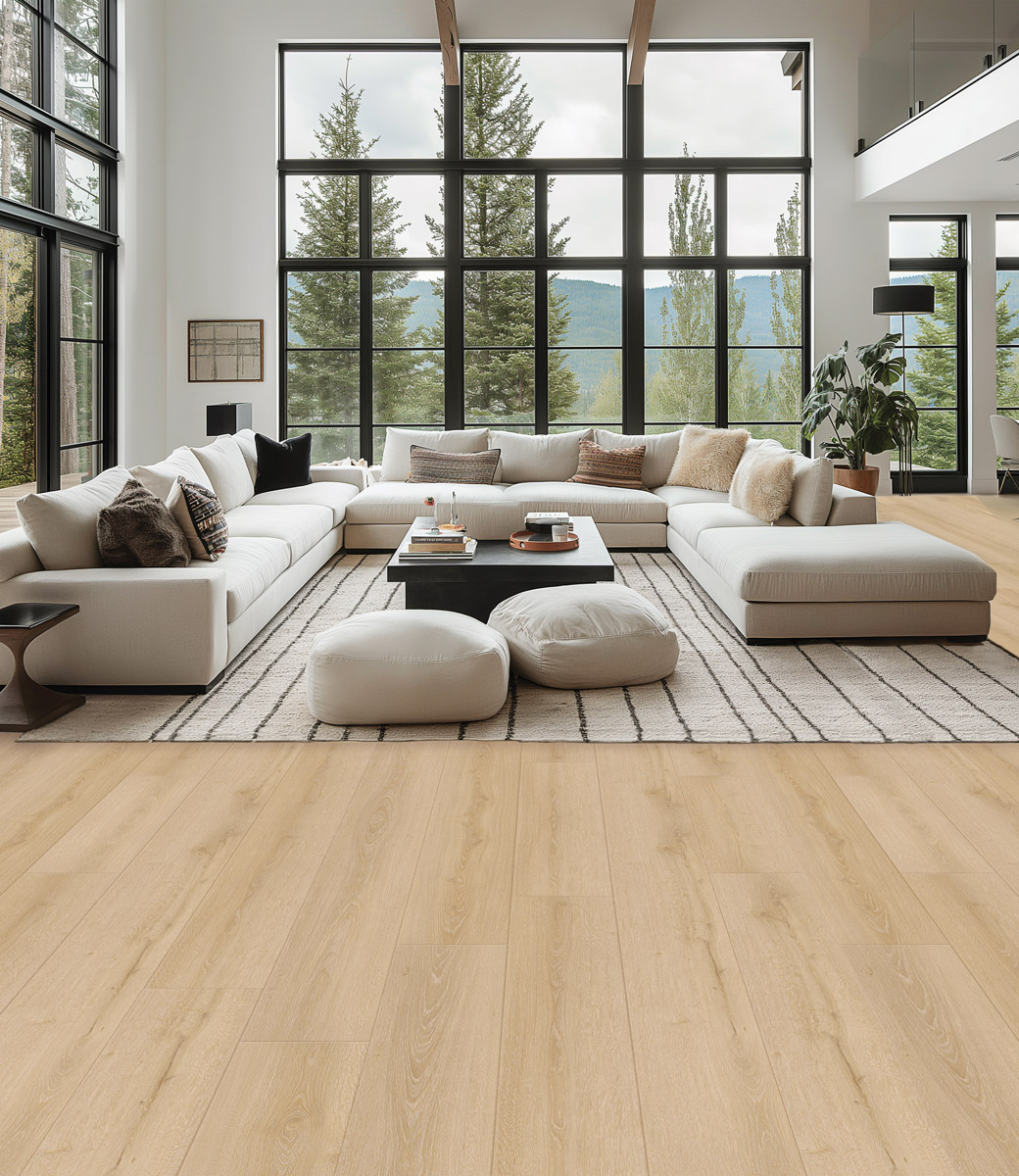 Casabella Laminate AquaProof XL: Carnelian 9" x 72" Waterproof Laminate Plank with Attached Pad AP129CL Room Scene