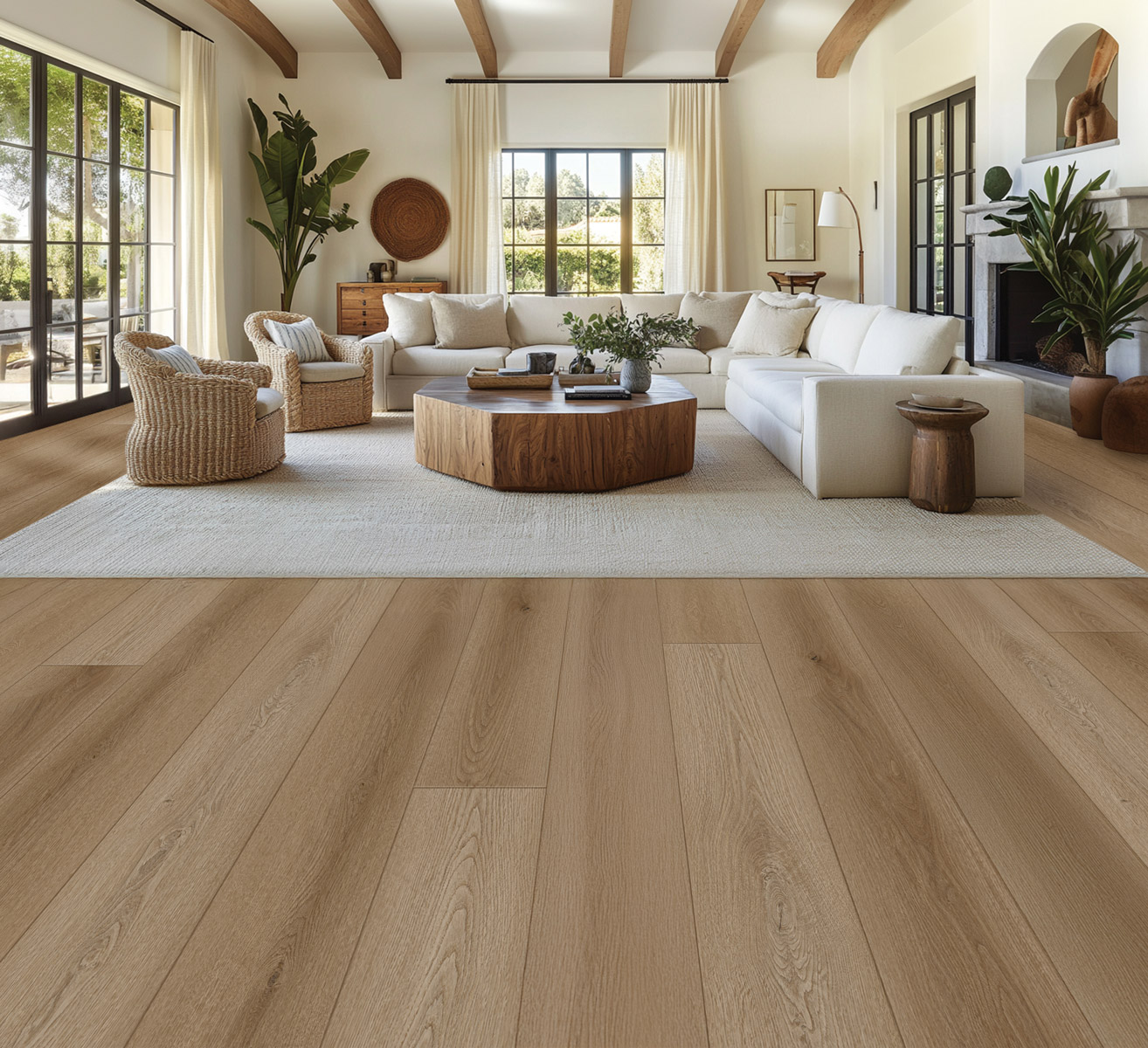 Casabella Laminate AquaProof XL: Kinsley 9" x 72" Waterproof Laminate Plank with Attached Pad AP129KL Room Scene