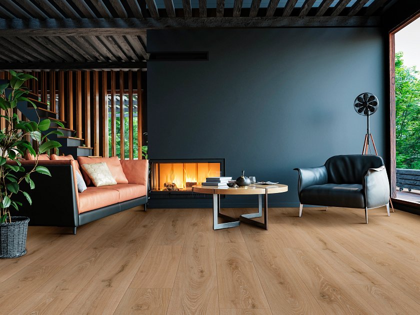 USFloors Coretec Originals: Mocha Field Oak Engineered Luxury Vinyl Plank CR504-02115 Room Scene