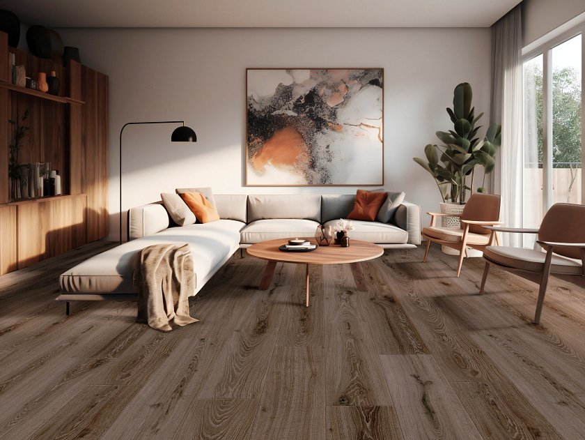 USFloors Coretec Originals: Obsidian Oak Engineered Luxury Vinyl Plank CR504-03050 Room Scene