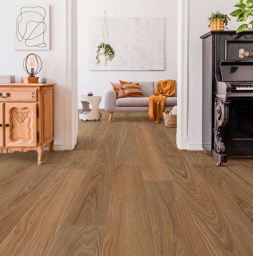 USFloors Coretec Originals Lakehouse Luxe: Canyon Oak Engineered Luxury Vinyl Plank CR507-02117 Room Scene