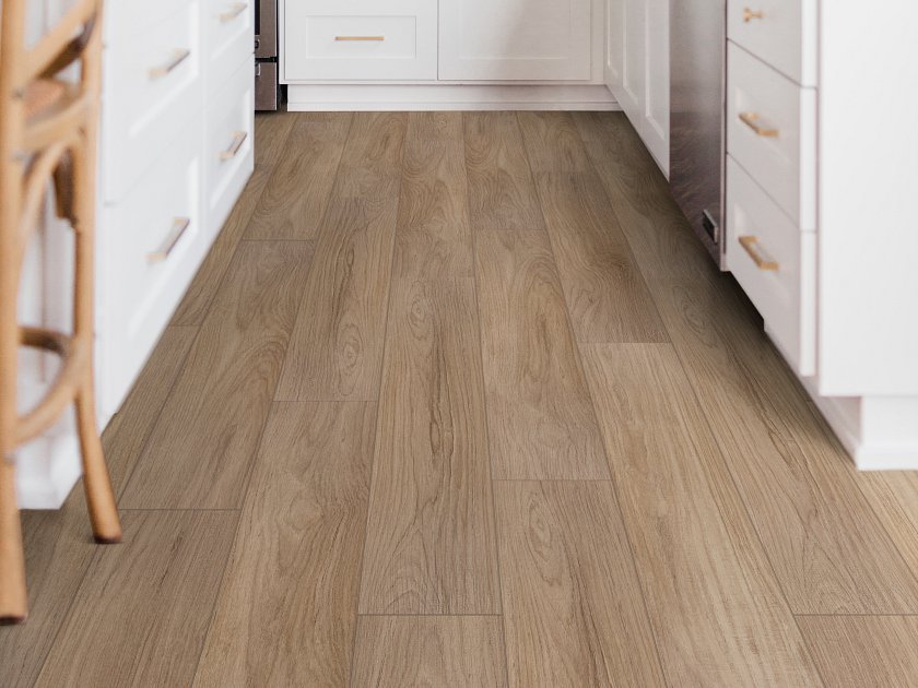 Shaw Floorte Distinction Plus: Hazelnut Brown Luxury Vinyl Plank 2045V 07320 Room Scene