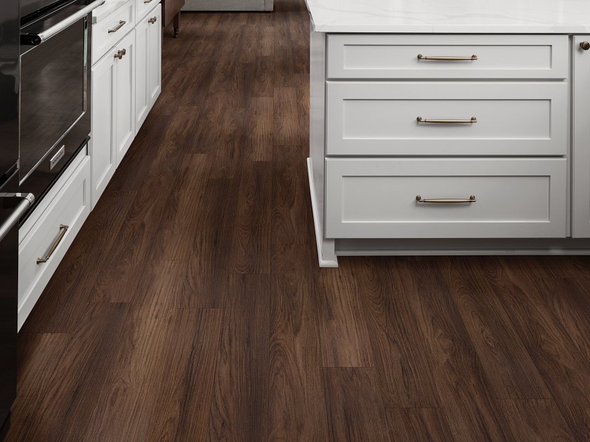 Shaw Floorte Distinction Plus: Burnt Umber Luxury Vinyl Plank 2045V 07321 Room Scene