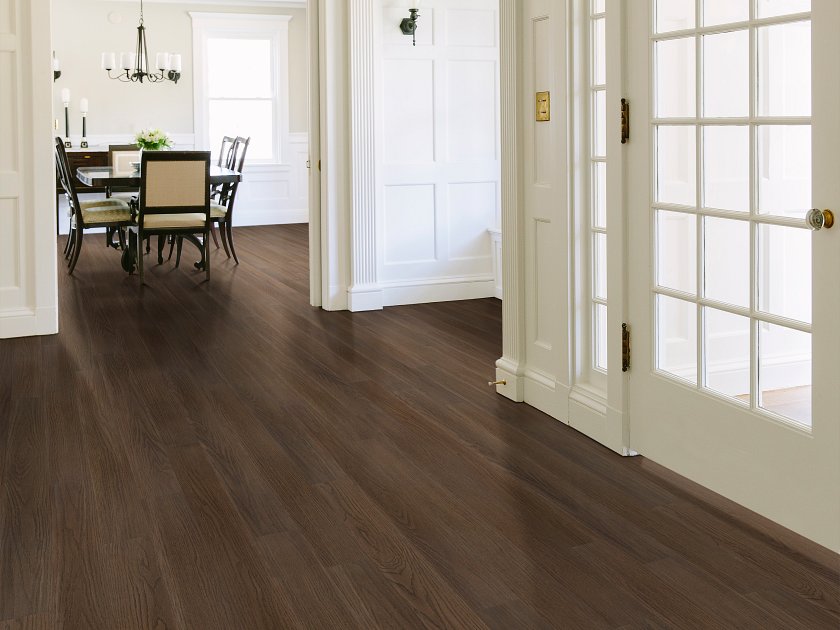 Shaw Traditions: Chocolate Oak Luxury Vinyl Plank 3527V 07337 Room Scene