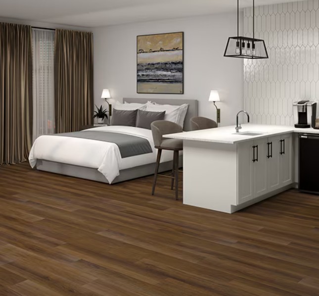 Daltile Halstatt 12MIL: Palisade Luxury Vinyl Floor HT44748RC12ML47 Room Scene