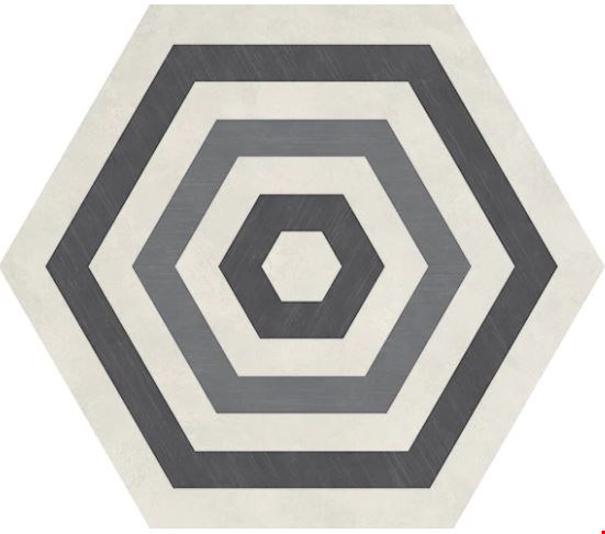 Daltile Bee Hive: Target Cool Blend 24" x 20" Unpolished Porcelain Hexagon Floor Tile P0192420HXDCO1P
