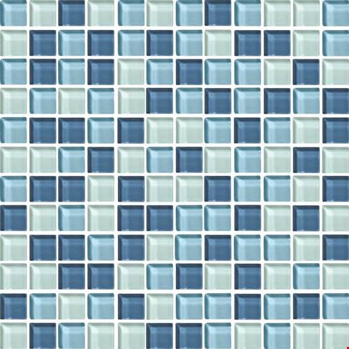 Daltile Color Wave Glass Mosaic 1" x 1" : Winter Blues CW2711MS1P
