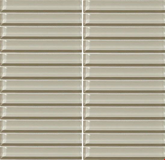 Daltile Color Wave Straight Joint Glass Mosaic 1" x 6" : Silver Mink CW0416MS1P