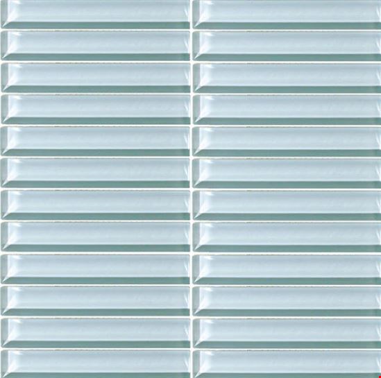 Daltile Color Wave Straight Joint Glass Mosaic 1" x 6" : Whisper Green CW1216MS1P