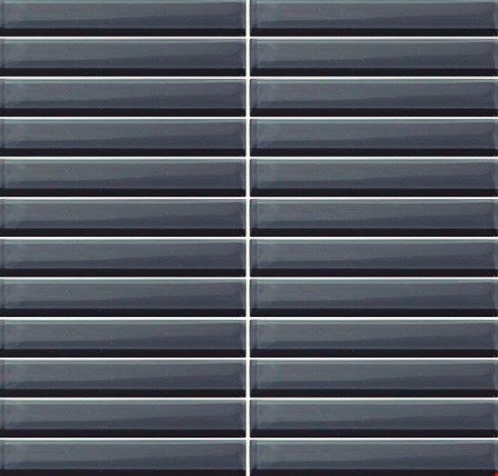 Daltile Color Wave Straight Joint Glass Mosaic 1" x 6" : Nine Iron CW1916MS1P