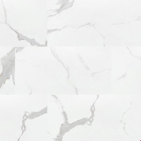MS International Trecento: Calacatta Marbello 12" x 24" Waterproof Luxury Vinyl Plank with attached pad VTRCALMAR12X24-5MM-12MIL