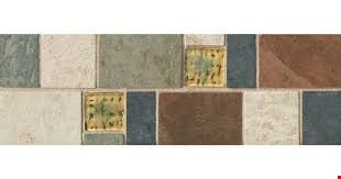 Daltile Continental Slate: Multicolor Deco 4" x 12" 2x2 Glass Insert CS71412DECO1P2