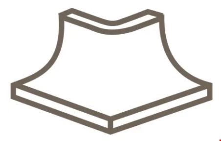 Daltile Ironcraft: Casper Grey 1" x 6" Cove Base Outcorner