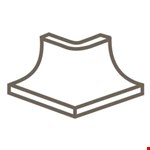 Phospher White 1" 6" Cove Base Outcorner