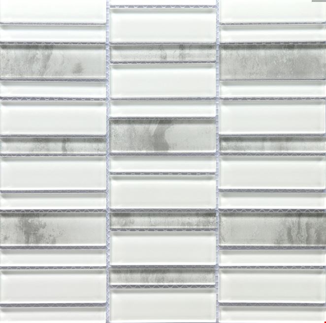 Emser La Vie Collection: White 12" x 12" Glass Mosaic W13LAVIWH1212MO
