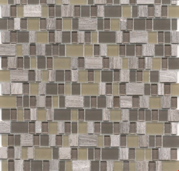 Emser Unique Collection: Lyric 12" x 12" Glass Mosaic W87UNIQLY1212MOBP12