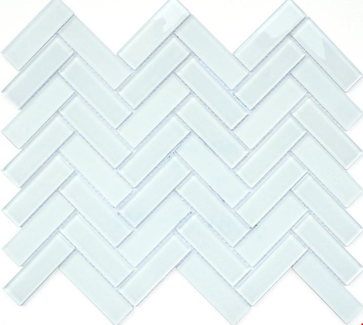 Emser Charisma Collection: Delight 10" x 13" Herringbone Glass Mosaic W80CHARDE1013MHB