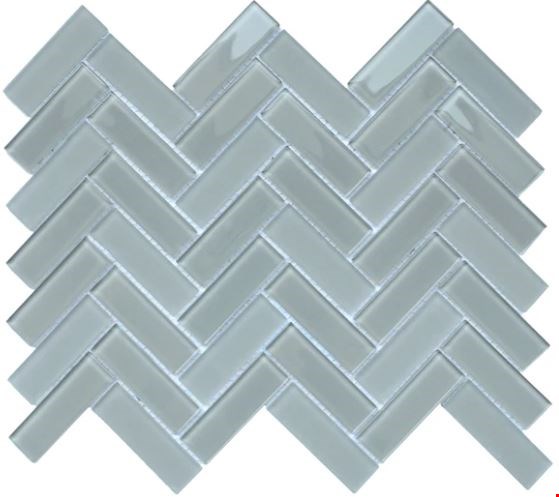 Emser Charisma Collection: Grace 10" x 13" Herringbone Glass Mosaic W80CHARGR1013MHB