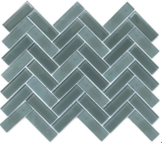 Emser Charisma Collection: Wise 10" x 13" Herringbone Glass Mosaic W80CHARWI1013MHB