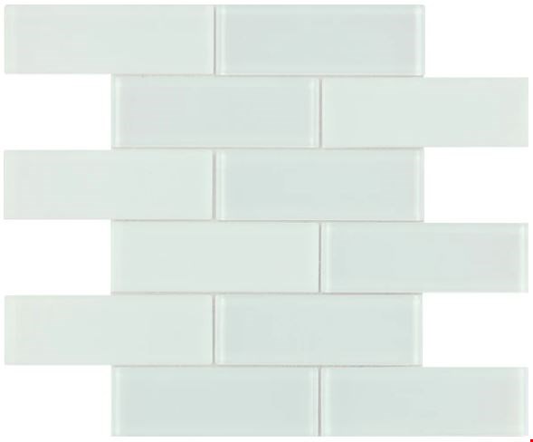 Emser H2O Collection: White 12" x 12" Glass Mosaic W91H2OWH1212MO