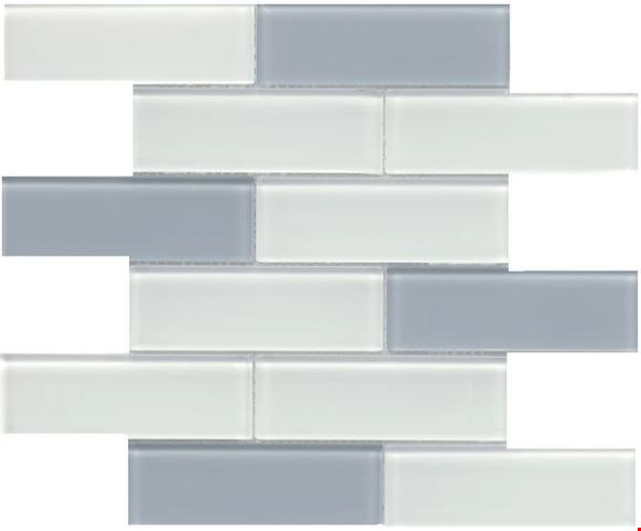 Emser H2O Collection: Powder Blend 12" x 12" Glass Mosaic W93H2OPW1212MOB