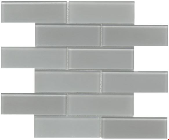 Emser H2O Collection: Silver 12" x 12" Glass Mosaic W91H2OSI1212MO