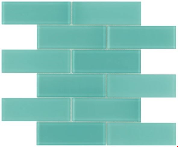 Emser H2O Collection: Turquoise 12" x 12" Glass Mosaic W91H2OTU1212MO