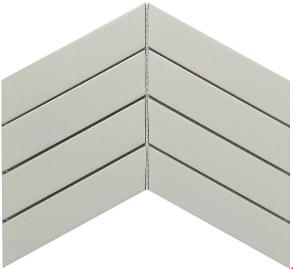 Emser Concept Collection: Fawn 8" x 12" Chevron Glass Mosaic W93CONCFA0812MCV