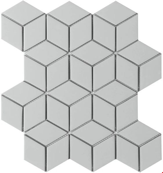 Emser Concept Collection: Gray 10" x 12" Cube Glass Mosaic W93CONCGR1012MCU