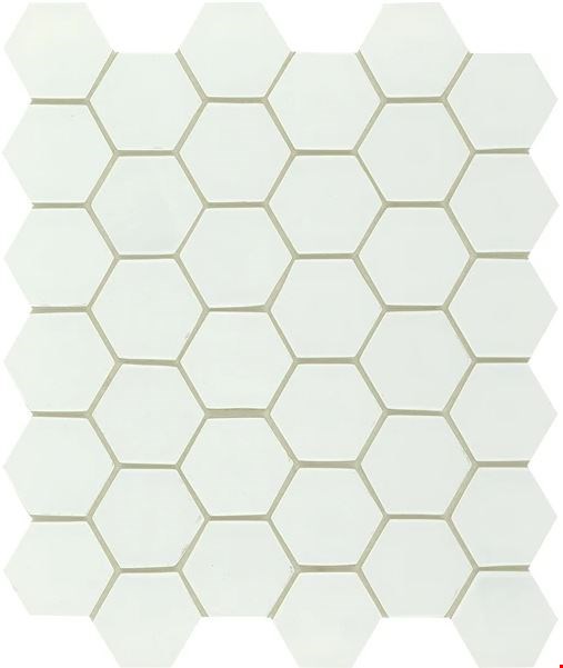 Emser Concept Collection: White 11" x 12" Hex Glass Mosaic W93CONCWH1112MH2