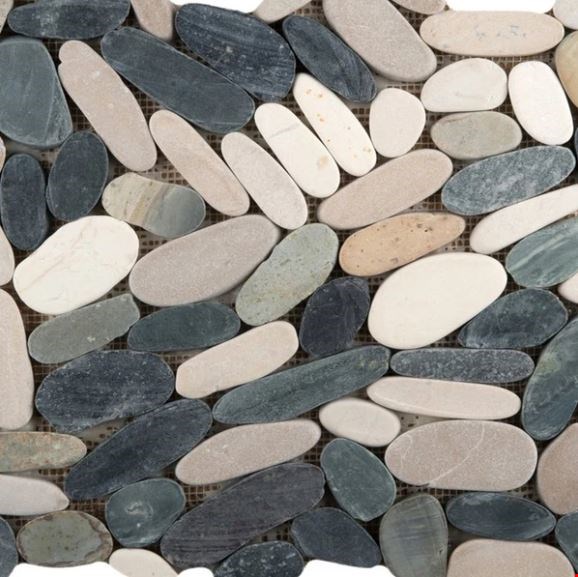 Emser Venetian Collection: 4 Color Blend 12" x 12" Flat Pebbles Mosaic M18VENE4C1212MF
