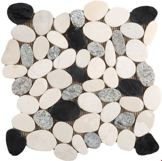 Emser Venetian Collection: Italia 12" x 12" Flat Pebbles Mosaic M18VENEIT1212MF