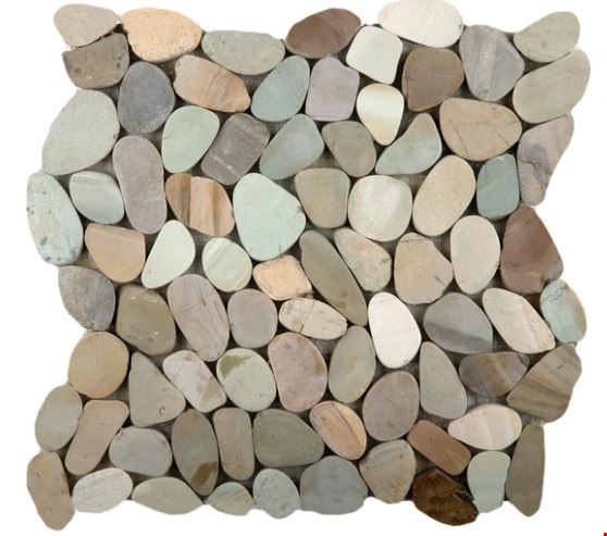 Emser Venetian Collection: Pastel 12" x 12" Flat Pebbles Mosaic M18VENEPA1212MF
