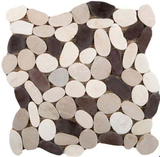 Emser Venetian Collection: Gelato 12" x 12" Flat Pebbles Mosaic M18VENEGE1212MF