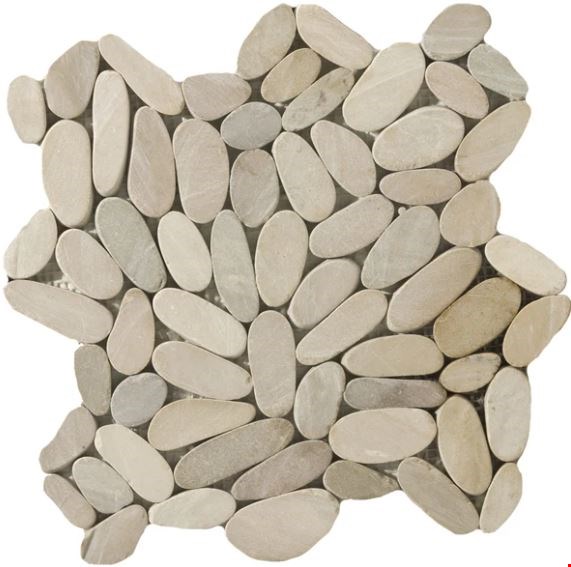 Emser Venetian Collection: Tan 12" x 12" Flat Pebbles Mosaic M18VENETA1212MSHP11