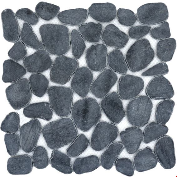 Emser Cultura Collection: Black 12" x 12" Pebble Mosaic M05CULTBK1212MOH