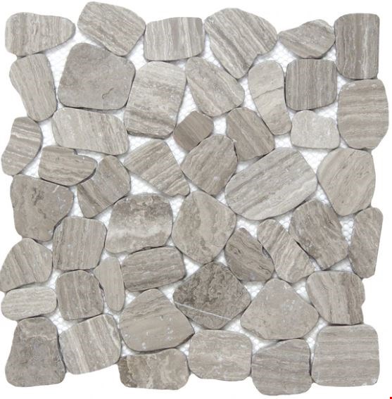 Emser Cultura Collection: Gray 12" x 12" Pebble Mosaic M05CULTGR1212MOH