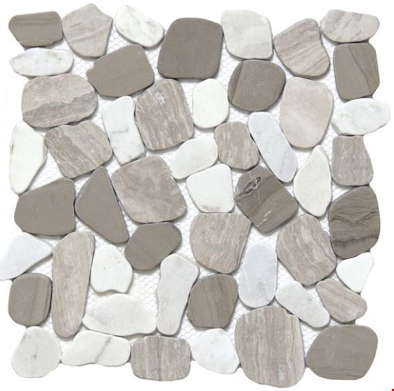 Emser Cultura Collection: Winter 12" x 12" Pebble Mosaic M05CULTWI1212MOH