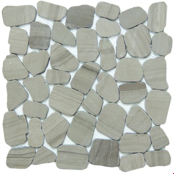 Emser Cultura Collection: Taupe 12" x 12" Pebble Mosaic M05CULTTA1212MOH