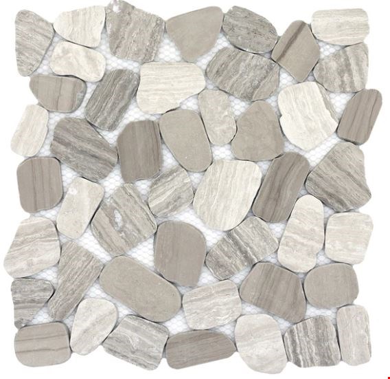 Emser Cultura Collection: Autumn 12" x 12" Pebble Mosaic M05CULTAU1212MOH