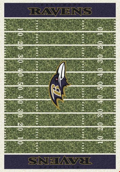 Milliken NFL Team Home Field (NFL-F) Baltimore Ravens 01009 Home Field Rectangle (4000019787) 3'10" x 5'4" Area Rug